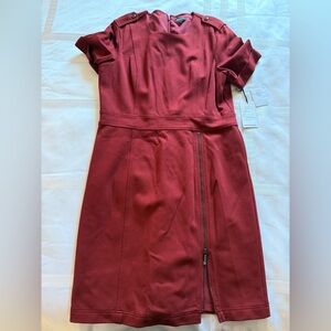 NWT Worth New York, Brick Ponte Zip Dress